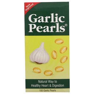 Garlic Pearls น้ำมันกระเทียมสกัด 100 เม็ด หมดอายุ  30/11/2023  ลดไขมัน บำรุงหัวใจ หลอดเลือด