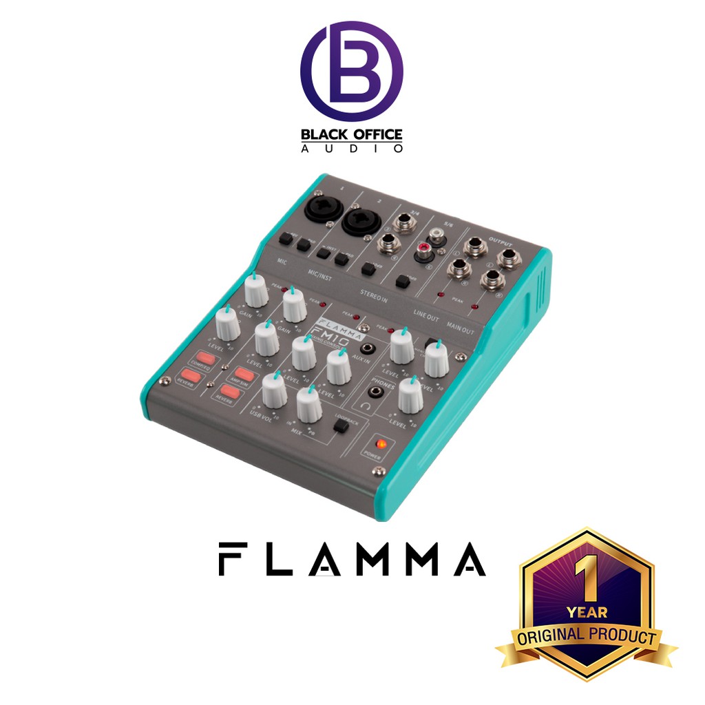 flamma-fm10-มิกเซอร์สำหรับไลฟ์สตรีม-ดิจิตอลมิกเซอร์-digital-mixer-live-streaming-blackofficeaudio