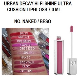 Beauty-Siam แท้ทั้งร้าน !! ลิปหลอสขนาดปกติ URBAN DECAY HI-FI SHINE ULTRA CUSHION LIPGLOSS 7 ML. MUF.2017