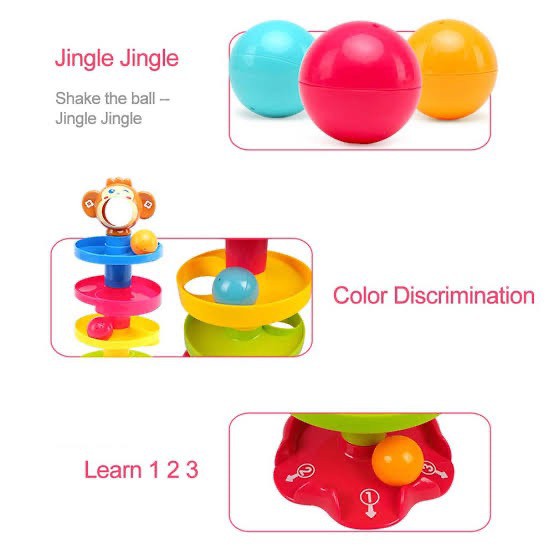 huanger-บอลกลิ้ง-ลิงน้อยรางสไลด์-บอลกลิ้ง-roll-ball-ของเล่นรางบอล-บอลกรุ้งกริ้ง-เกมส์ลิงกินบอล-ของเล่นเด็กมีเสียง
