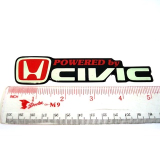 ราคาต่อ 1ชุด สติกเกอร์เรซิ่น สติกเกอร์ HONDA CIVIC POWER 13.2 x 3.1 cm.