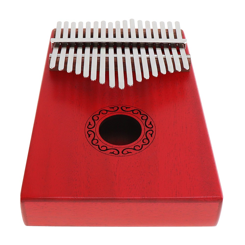เปียโนนิ้วหัวแม่มือ-คาลิมบา-ไม้มะฮอกกานี-สีแดง-17-คีย์