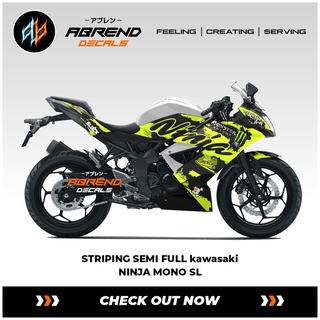 สติกเกอร์ ลาย Ninja Mono SL ออกแบบเอง สําหรับติดตกแต่งรถจักรยานยนต์ kawasaki Ninja 250 SL RR