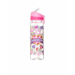 Smiggle กระติกน้ำพลาสติก คอลเลคชั่น Express ลาย หัวใจมีปีก ขนาด 650 มล. สีชมพู ภาชนะเก็บอุณหภูมิ