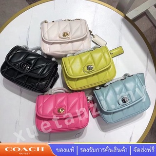 COACH CA086 กระเป๋าสตรีแฟชั่นกระเป๋ารักแร้คลาสสิกที่สวยงามและหลากหลายเทรนด์ใหม่สดใสกระเป๋าโซ่