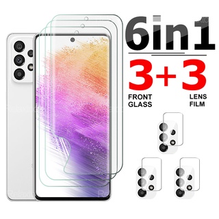 6 in 1 Hydrogel lens film lens For Samsung Galaxy  A73 5G A71 Screen camera For Samsung A72 4G5G Protective not glass full cover