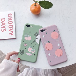 🍊-พร้อมส่งในไทย-เคสซิลิโคนสกรีนลายน่ารักๆ  ใช้สำหรับ IPทุกรุ่น #403 🍊