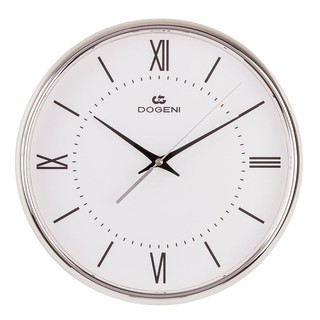 นาฬิกา นาฬิกาแขวน DOGENI WNP020SL 12 นิ้ว สีเงิน ของตกแต่งบ้าน เฟอร์นิเจอร์ ของแต่งบ้าน WALL CLOCK PLASTIC 12