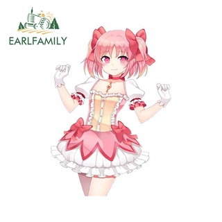 Earlfamily สติกเกอร์ กันน้ํา กันรอยขีดข่วน ลาย Kaname Madoka 13 ซม. x 9.2 ซม. สําหรับตกแต่งรถยนต์