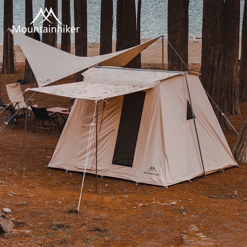 พร้อมส่ง-mountainhiker-spring-bar-tent-เต็นท์4-6-คนผ้า-cotton-canvas-10x10ft-เต็นท์ขนาดใหญ่