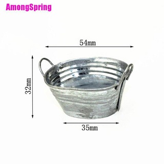 (Amongspring) อุปกรณ์เสริมอ่างอาบน้ําจิ๋ว 1:12 สําหรับบ้านตุ๊กตา Diy