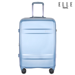 ELLE Travel 24" Luggage Chic Collection. 100% Polycarbonate PC, Aluminum Trolley, 360 wheels Spinner, Double Coil zipper