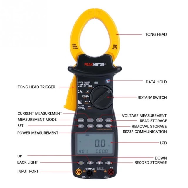 เครื่องมือวัดกำลังไฟฟ้า-ค่าpower-factor-กระแสไฟฟ้าและแรงดันไฟฟ้าทั้ง1เฟสและ3เฟส