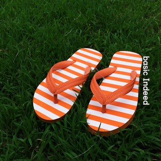 รองเท้าแตะคีบลายทาง: สีส้ม