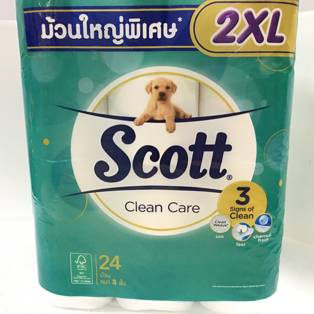 แพ็ค-24-ม้วน-scott-clean-care-xxl-jumbo-roll-tissue-สก๊อตต์-คลีนแคร์-ม้วนใหญ่พิเศษ-xxl