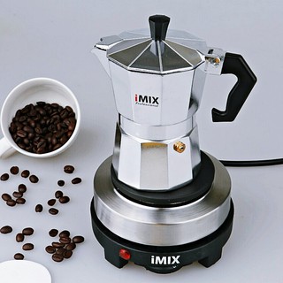 ภาพขนาดย่อของภาพหน้าปกสินค้าชุดเตา iMix ต้มกาแฟ เตามินิ 500w + กาต้มน้ำ มอคค่าพอท Moka pot จากร้าน chapayombkk บน Shopee