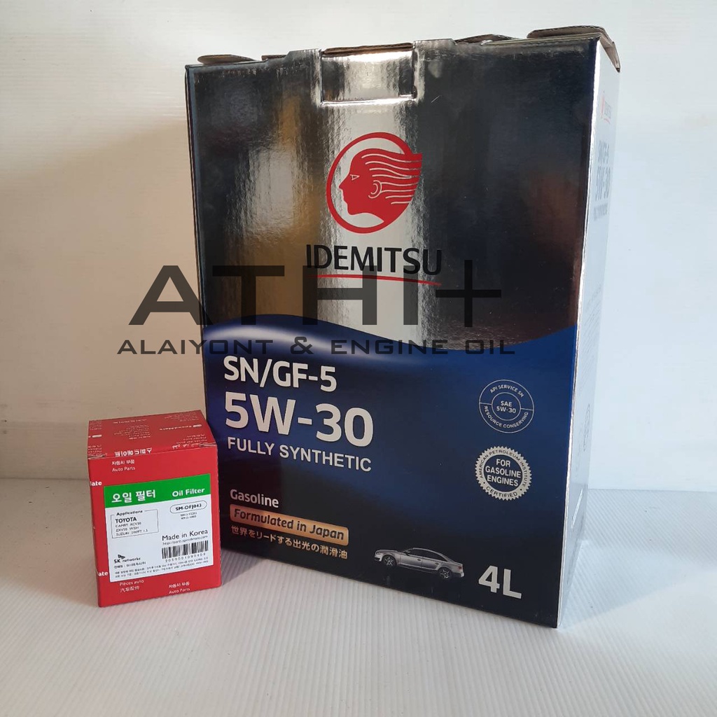 อิเดมิซึ 5w30 IDEMITSU 5W-30 FULLY SYNTHETIC เครื่องยนต์เบนซิน ขนาด 4 ...