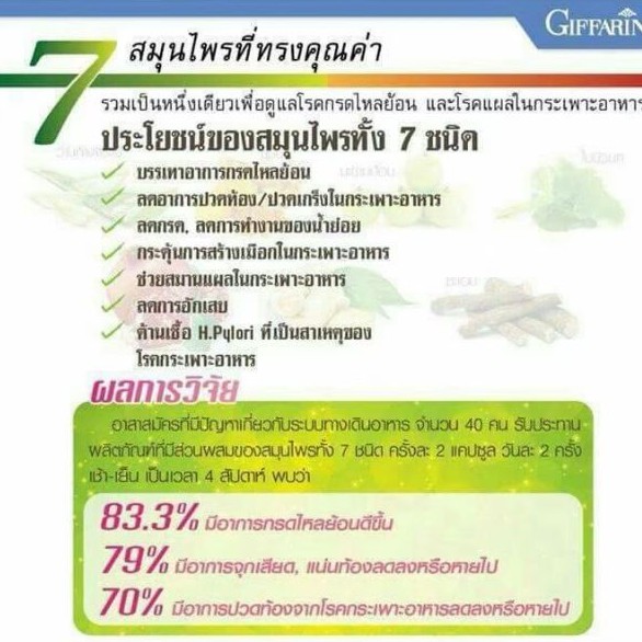 แกสตรา-เฮริบ-กิฟฟารีน-สารสกัดจากสมุนไพร-7ชนิด-gastra-herb-giffarine