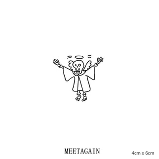 สินค้า 【MEET Magic Tattoo】สติ๊กเกอร์รอยสักชั่วคราวกันน้ําติดทนนาน 4 ซม. X 6 ซม. S-020