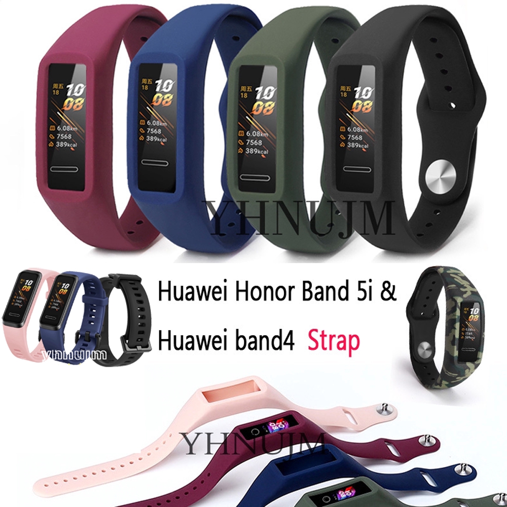 ภาพหน้าปกสินค้าสายนาฬิกาซิลิโคน อุปกรณ์เสริมสมาร์ทวอทช์ สำหรับ Huawei band 4 honor Band 5i