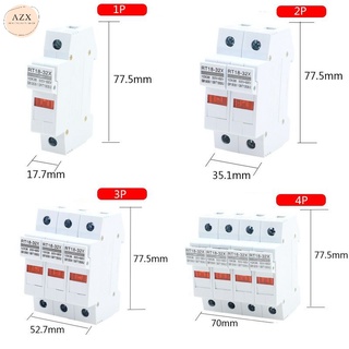 พร้อมส่ง! RT18-32X ฐานฟิวส์พร้อมไฟแสดงสถานะตัวยึดฟิวส์ 10 * 38  1P 2P 3P 4P