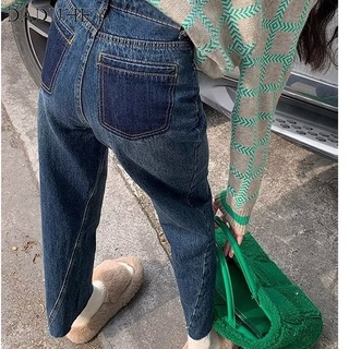 DaDuHey💕 Korean Style Womens  Straight Loose High Waist Summer Retro Casual Slimming Jeans