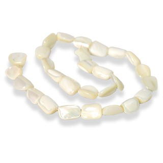 เปลือกหอยแท้ (mother-of-pearl) Chip (เศษหิน)  - (LZ-0384 สีขาว)