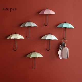 【AG】3Pcs Wall Rack Umbrella Shape Eco-friendly ABS Key Holder Hanger for Closet