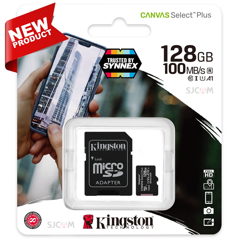 ภาพหน้าปกสินค้าKingston Micro SD Card 16,32,64,128 GB (SDCS2) Canvas Select Plus Class10 UHS-I 100MB/s มี SD Adapter ประกัน Lifetime จากร้าน sjcam_officialstore บน Shopee