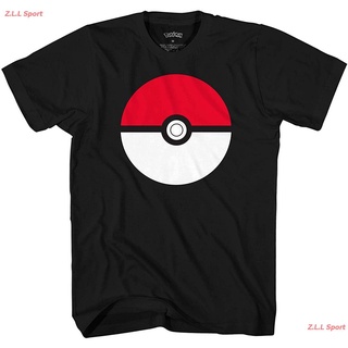 ∏۩◐เสื้อยืดคอกลมโปเกมอน พิคาชู เสื้อยืดพิมพ์ลายการ์ตูน Pokemon Mens Pokémon Poké Ball Icon Trainer T-Shirt เสื้อยืดผู้ช
