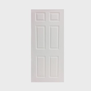 HDF White ROMA601 DOOR 80x200 cm. ประตู HDF METRO ROMA601 6 ฟัก 80x200 ซม. สีขาว ประตูบานเปิด ประตูและวงกบ ประตูและหน้าต