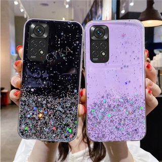 Ready Stock เคสโทรศัพท์ Redmi Note 11 Pro 5G 4G Global Version เคส Redmi Note 11s 11 Cute Bling Glitter Star Transparent Cover Redmi Note11