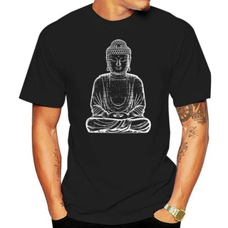 เสื้อยืดผ้าฝ้ายพรีเมี่ยม เสื้อยืดลําลอง ผ้าฝ้าย แขนสั้น พิมพ์ลายกราฟฟิค Buddha Yoga สําหรับผู้ชาย