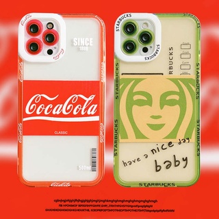 สตาร์บัคส์ เคสโทรศัพท์แบบใส เคส iphone11 Apple13promax เคสไอโฟน7พลัส การป้องกันส่วนยื่นของกล้องแบบตรง 11promax เคสiPhoneXR เคสไอโฟน11 เคสไอโฟนXS เคสไอโฟน8plus X 7plus เคสi11 8+ เคสไอ11 case