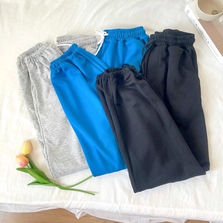 【UUร้านแฟชั่น】{175.- Code : WHPQTK}กางเกงวอร์มผ้านุ่ม Nabi Sweatpants กางเกงวอร์มขายาว กางเกงวอร์มปลายจั๊ม by longsaidoo