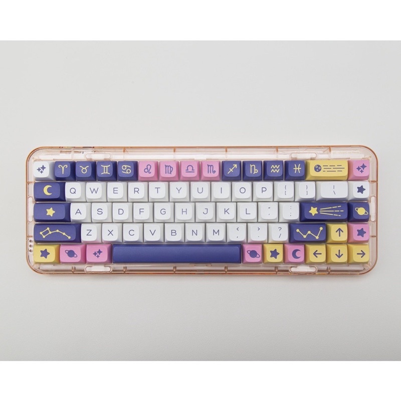 132-คีย์-astrology-keycaps-xda-profile-constellation-space-pbt-dye-sub-คีย์บอร์ดแบบกลไก-keycap