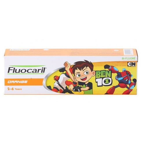 fluocaril-orange-ben10-65g-ฟลูโอคารีล-เบ็นเท็น-ยาสีฟัน-สำหรับเด็ก-2-6-ขวบ