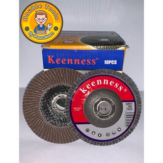 (1 กล่อง 10 ใบ) ใบขัดกระดาษทรายซ้อน (หลังแข็ง) Keenness ขนาด 4 นิ้ว ยกกล่อง*