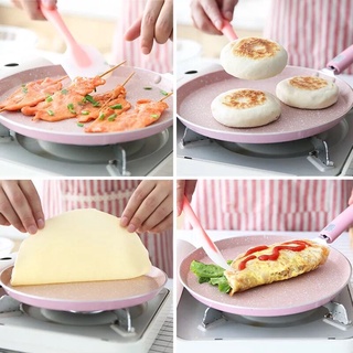 ✺10 /8 inch Breakfast cake pot pizza plate fried egg non-stick Baking pot Omelet Pans frying pan Japanese Style Pink Coo
