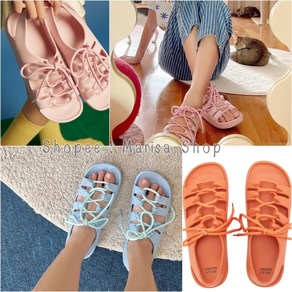 ภาพหน้าปกสินค้าแท้  รองเท้ารัดส้น Jelly Bunny รุ่น Lev Flats & Sandals