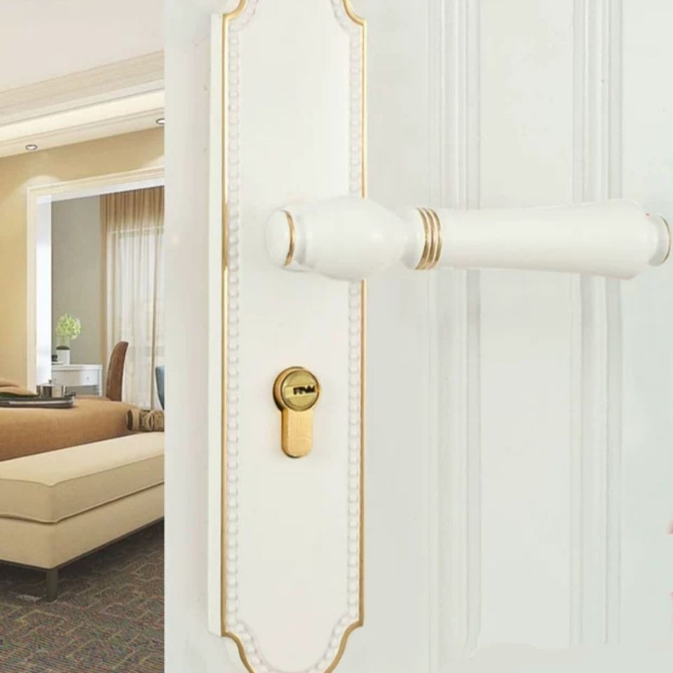 ห้องนอนล็อคประตูบ้านในร่มสากลล็อคประตูไม้เนื้อแข็งล็อคประตูแม่เหล็กปิดเสียงล็อคประตูทอง-โบราณล็อค-d6ip