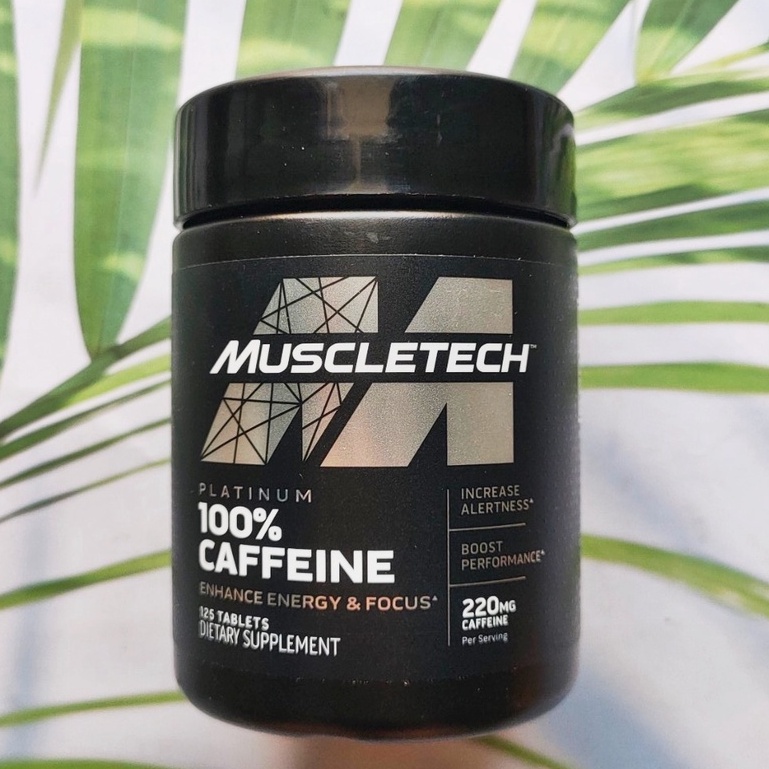 คาเฟอีน 100% Essential Series, Platinum 100% Caffeine 220 mg 125 เม็ด ...