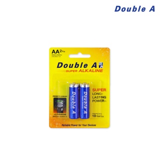 Double A ถ่านอัลคาไลน์ ดั๊บเบิ้ล เอ ขนาด1.5V AA แพ็ค 2 ก้อน