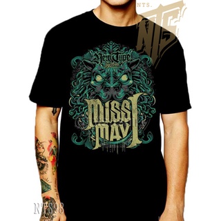 เสื้อยืดผ้าฝ้ายพรีเมี่ยม  98 Miss May I ROCK เสื้อยืด เสื้อวง เสื้อดำ สกรีนลายอย่างดี ผ้าหนานุ่ม ไม่หดไม่ย้วย  T S