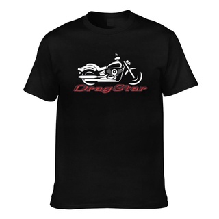 เสื้อยืดเด็กผช เสื้อยืดแฟชั่น เสื้อยืดแขนสั้น พิมพ์ลายรถจักรยานยนต์ Yamaha Dragstar สําหรับผู้ชาย