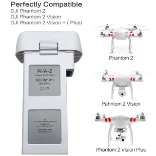 11.1V 6000mAh Li-polymer Drone, แบตเตอรี่พร้อมไฟแบตเตอรี่, ใช้งานได้กับ Phantom 2, Phantom 2 Vision, Phantom 2 Visio