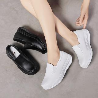 2020 New White Nurse Shoes Women Soft Bottom Thick Bottom Heightened Work Shoes Black Shoes