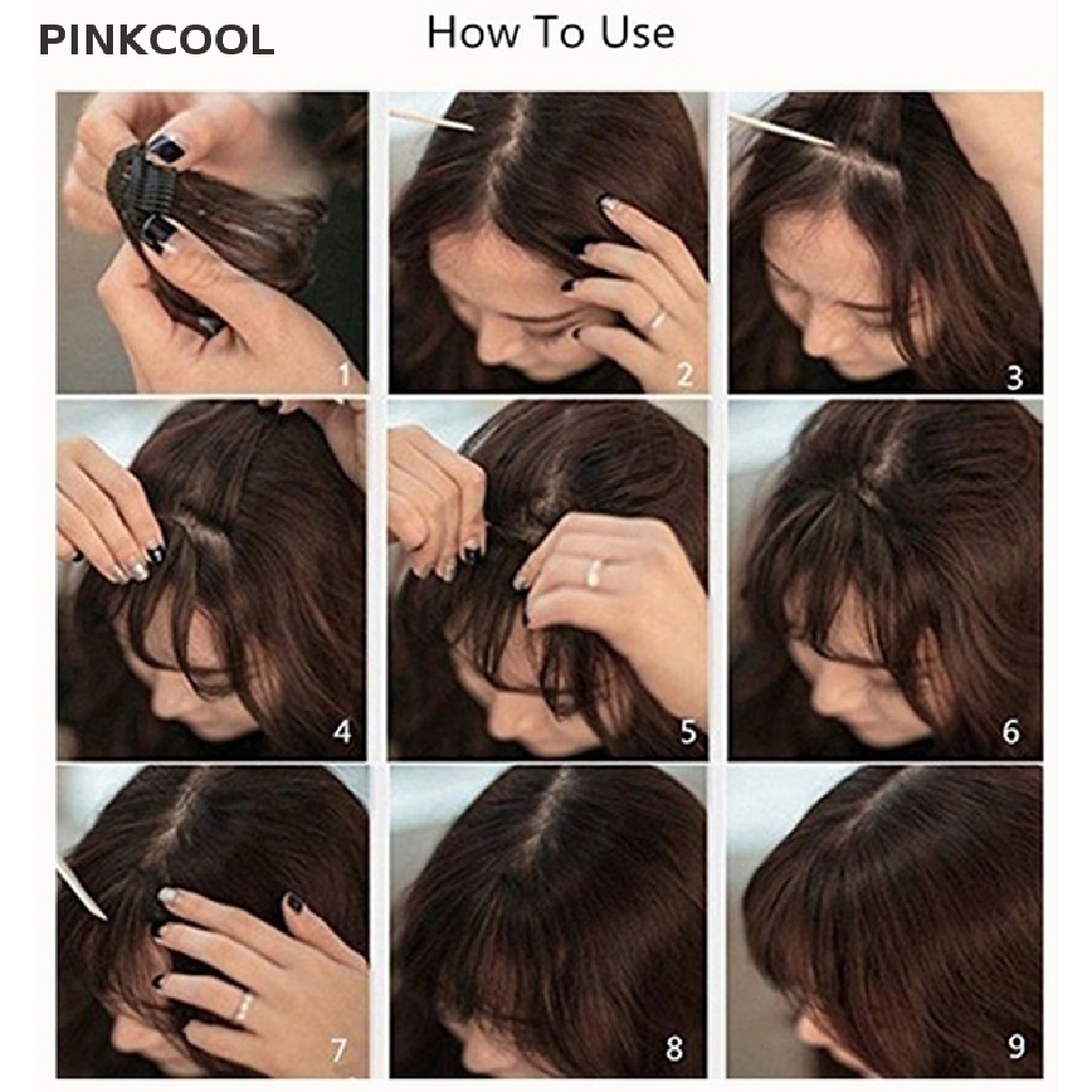 pinkcool-วิกผมหน้าม้าสังเคราะห์-ผมตรง-สําหรับผู้หญิง