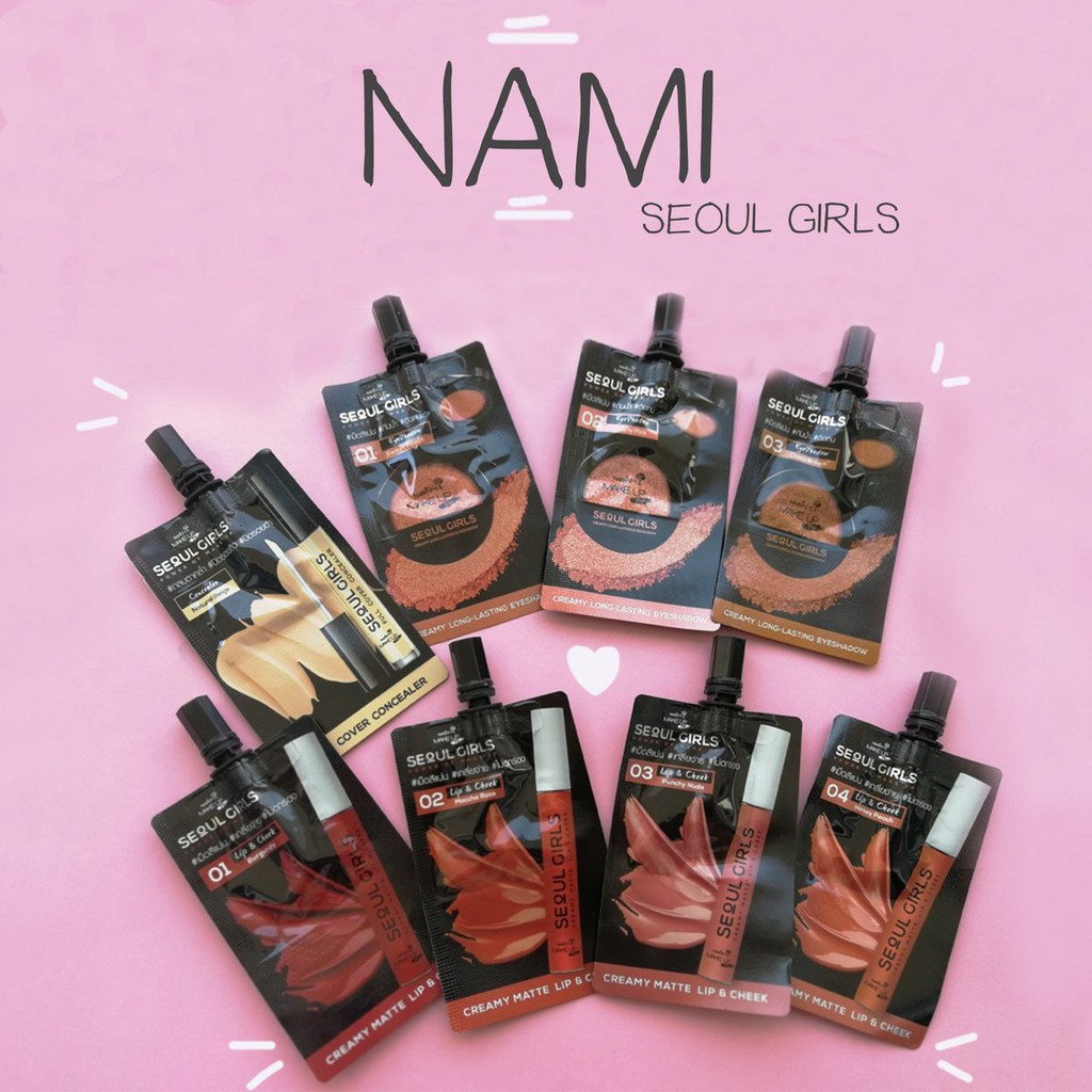 ภาพสินค้าNami Make Up Pro Seoul Girls Creamy Matte Lip&Cheek นามิ เมค อัพ โปร โซล เกิร์ล ครีมมี่ แมตต์ ลิป แอนด์ ชีค จากร้าน vasecosmos บน Shopee ภาพที่ 1