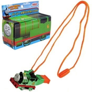 แท้ 100% นกหวีด รถไฟ โทมัส แอนด์ เฟรนด์ สีเขียว Takara Tomy Tomica Thomas the Tank Engine Metallic Whistle (Percy)